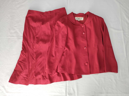 Chloe Jacket Set Red Size 42 Other Apparel