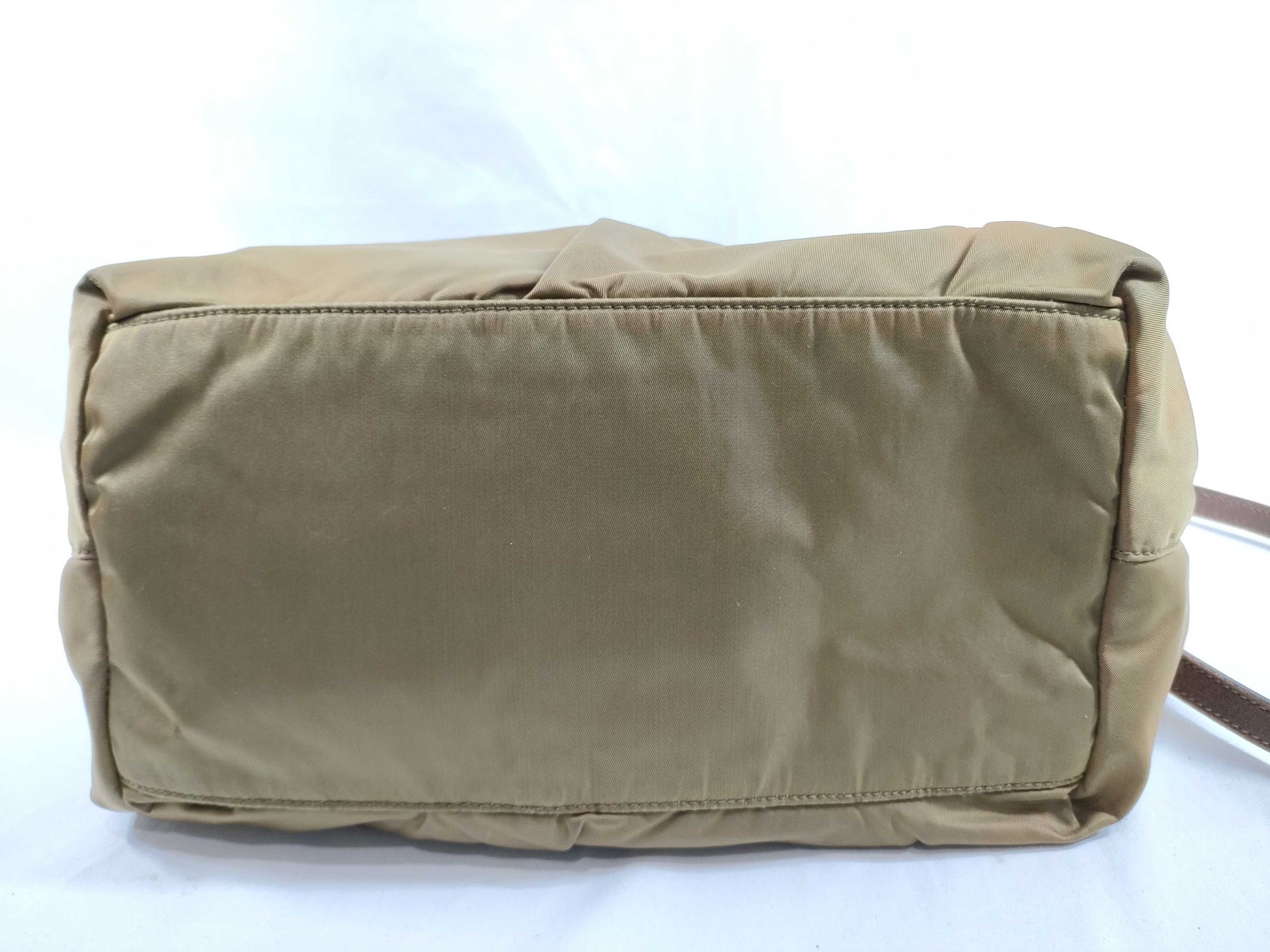 PRADA Nylon 2-Way Shoulder Bag/Severe Discoloration/Handle Parts Not Original/Handle Parts Broken