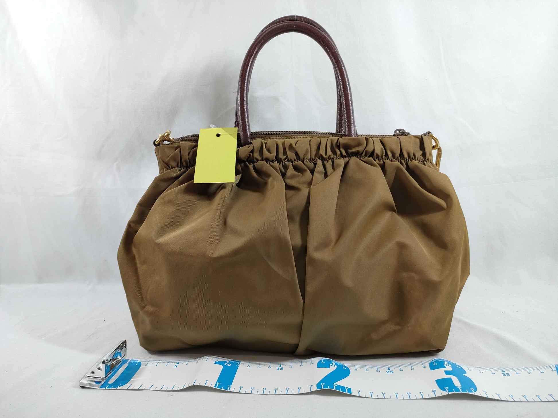 PRADA Nylon 2-Way Shoulder Bag/Severe Discoloration/Handle Parts Not Original/Handle Parts Broken