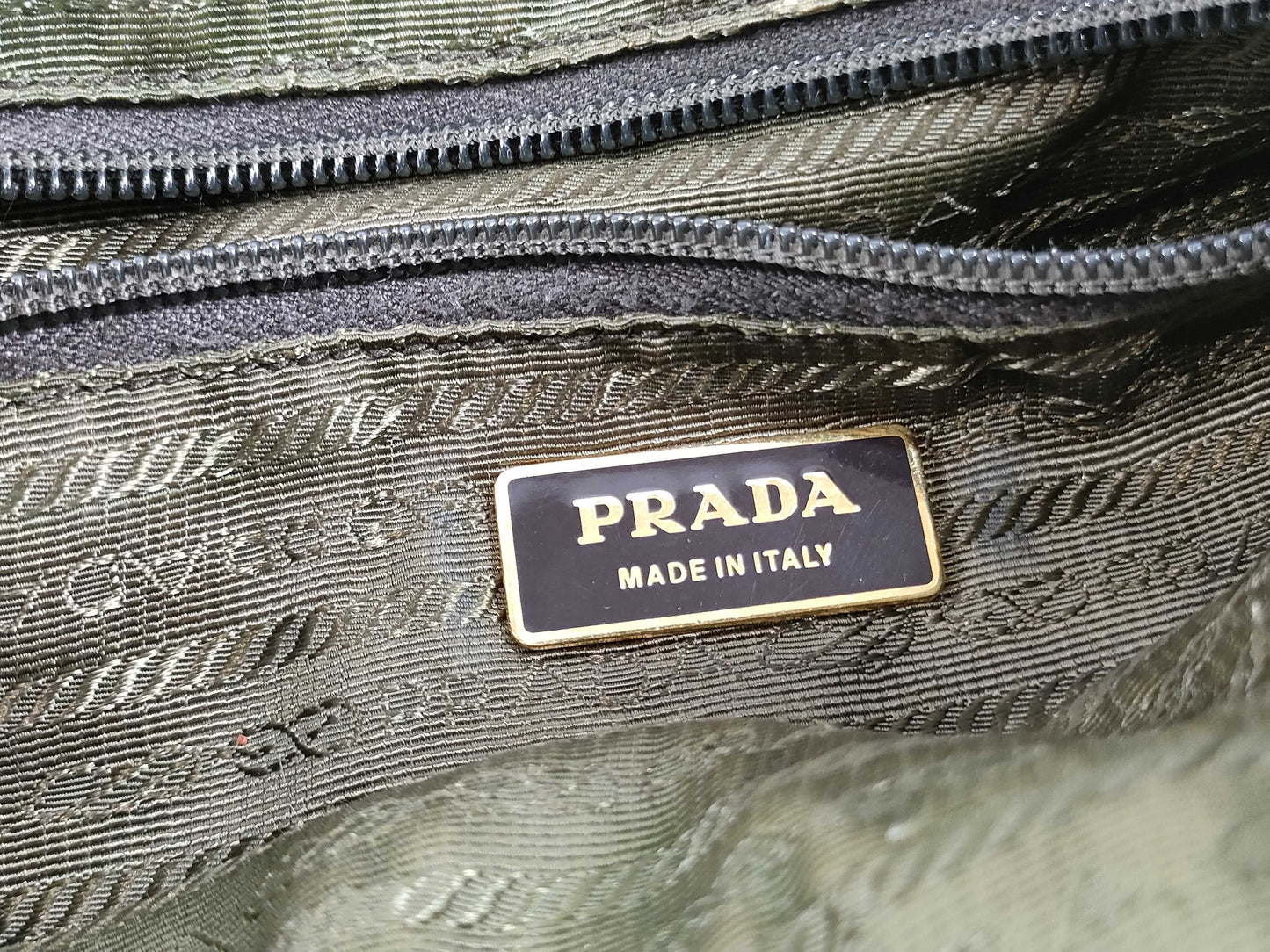 PRADA Nylon 2-Way Shoulder Bag/Severe Discoloration/Handle Parts Not Original/Handle Parts Broken