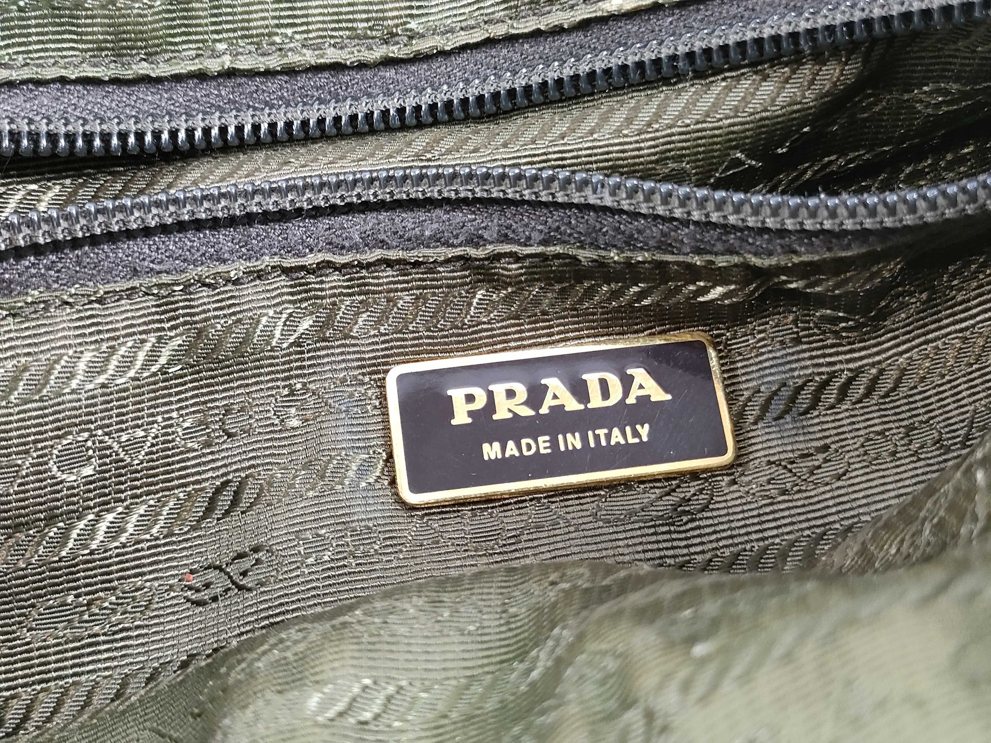 PRADA Nylon 2-Way Shoulder Bag/Severe Discoloration/Handle Parts Not Original/Handle Parts Broken