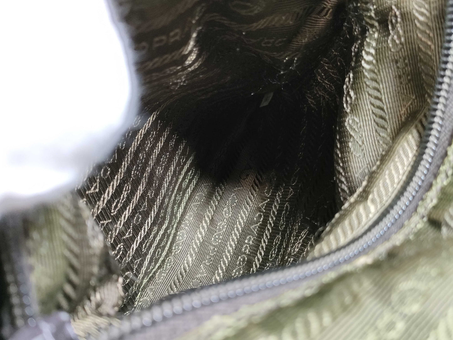 PRADA Nylon 2-Way Shoulder Bag/Severe Discoloration/Handle Parts Not Original/Handle Parts Broken