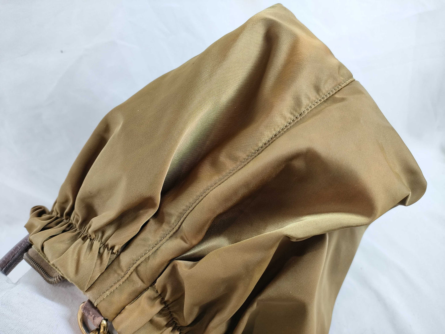 PRADA Nylon 2-Way Shoulder Bag/Severe Discoloration/Handle Parts Not Original/Handle Parts Broken