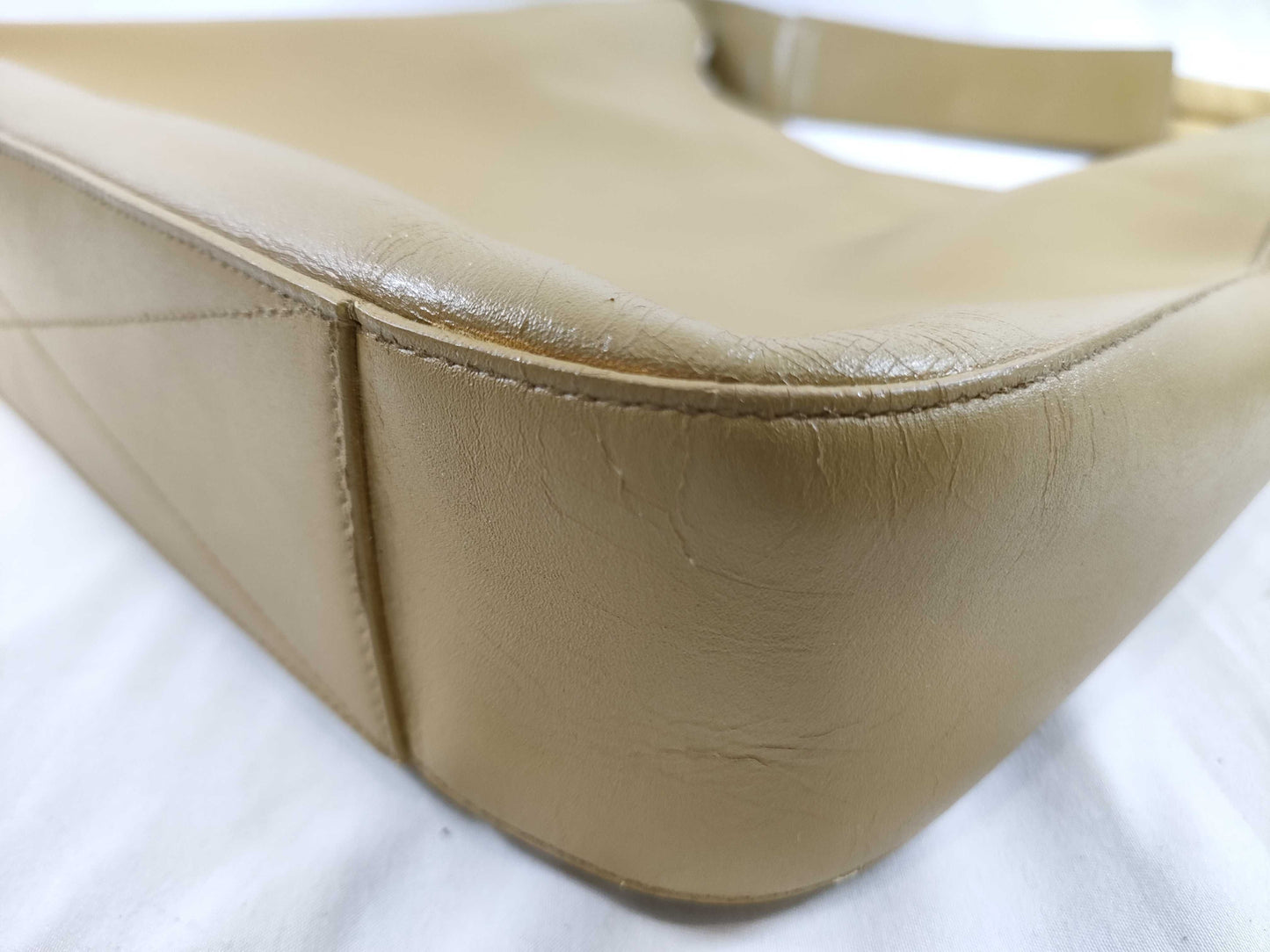 PRADA Leather One-Shoulder/Complementary Color/Mustard Shoulder Bag