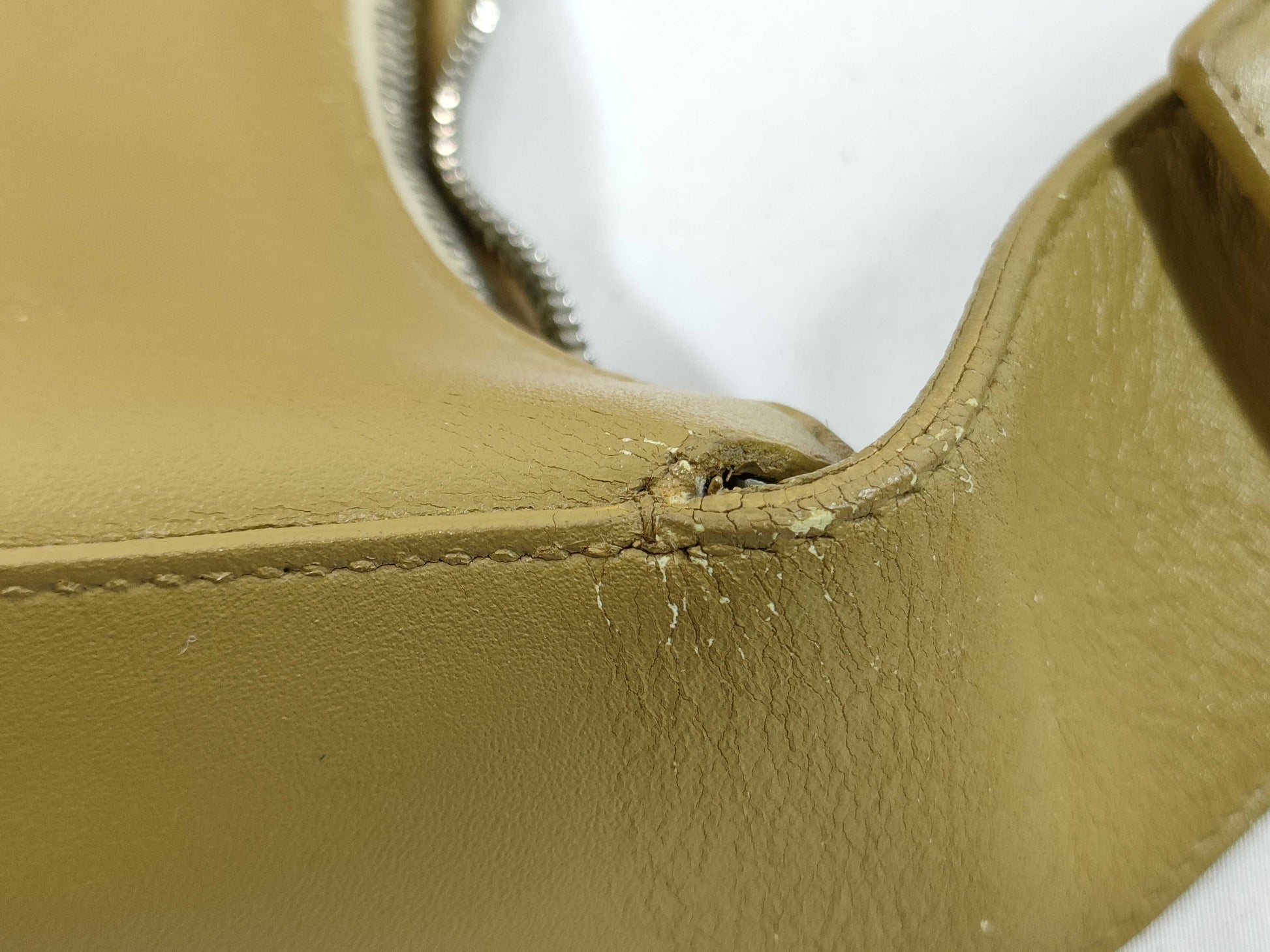 PRADA Leather One-Shoulder/Complementary Color/Mustard Shoulder Bag