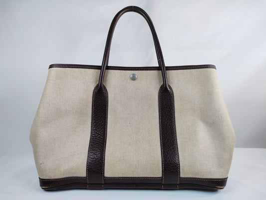 HERMES Garden Party PM Toal H Handbag with F Stamp