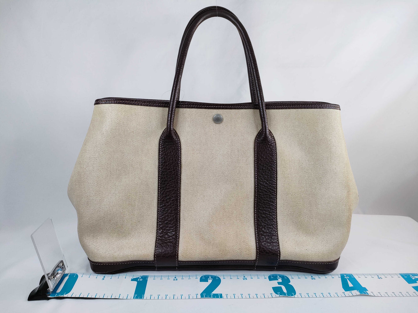 HERMES Garden Party PM Toal H Handbag with F Stamp