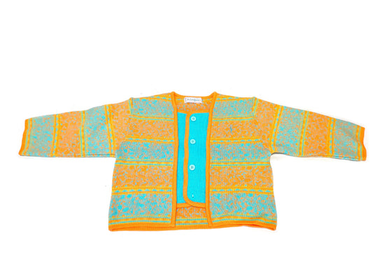 YSL Kids All-Over Logo Cardigan