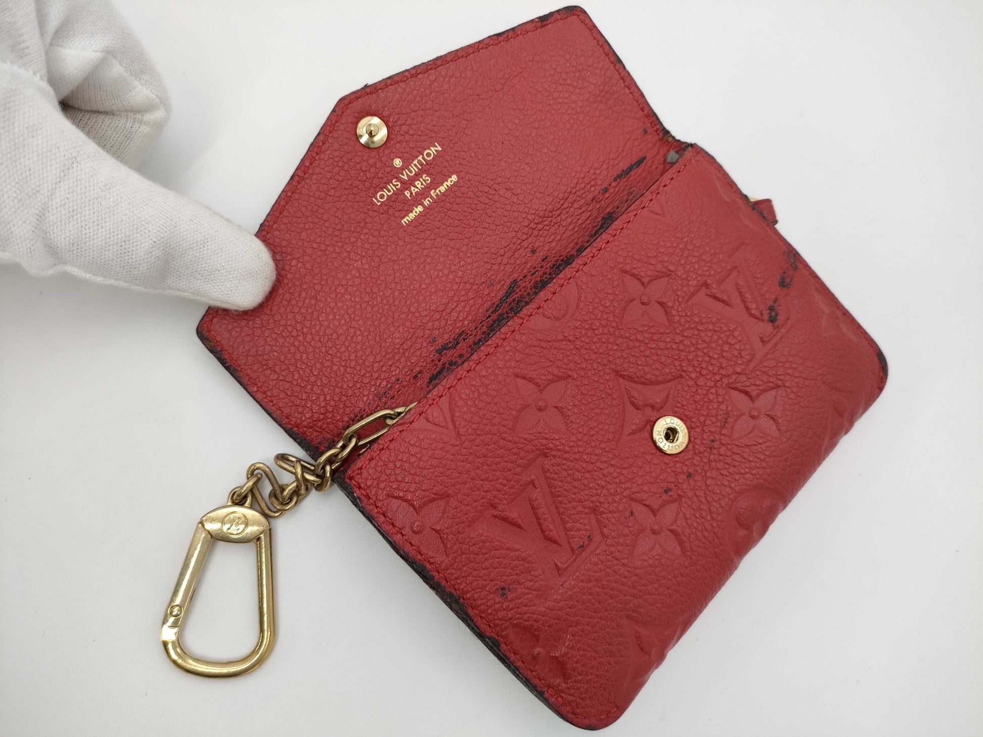 LOUIS VUITTON Monogram Empreinte Pochette Cle M60634 Card Case, Pass Case, Business Card Case