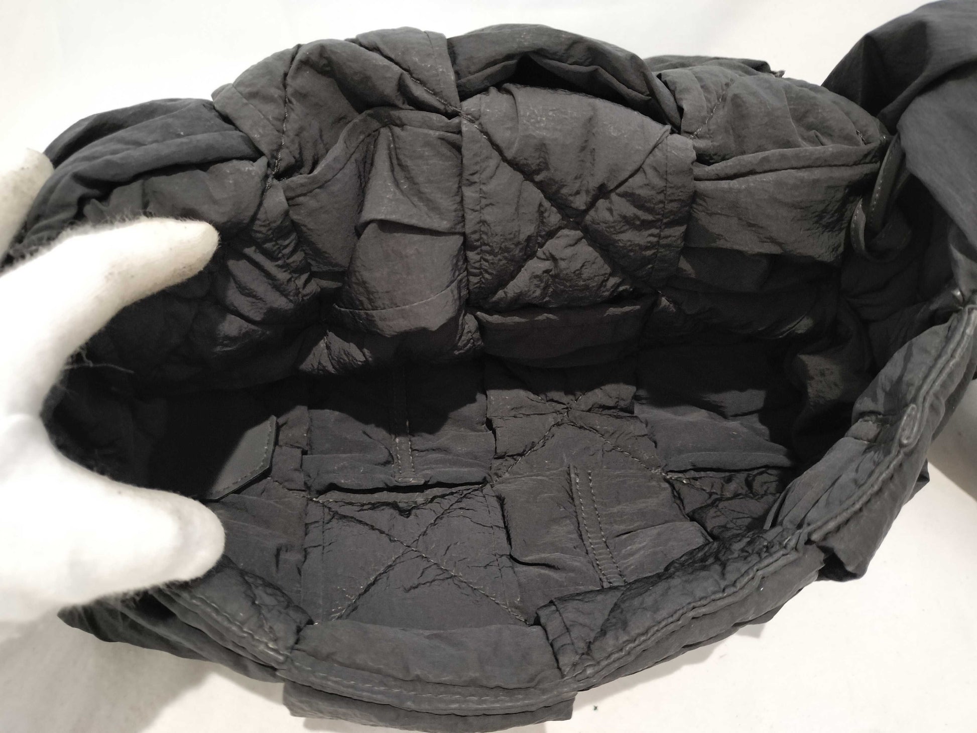 BOTTEGA VENETA Intrecciato Padded Nylon Shoulder Bag