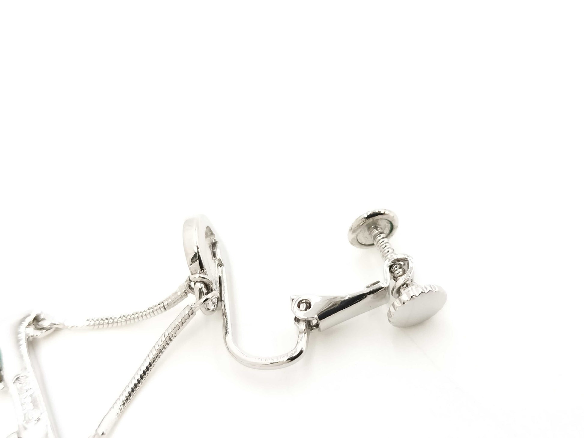 Pair of Dior logo stone earrings