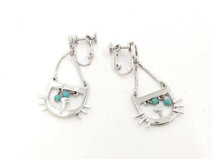 Pair of Dior logo stone earrings