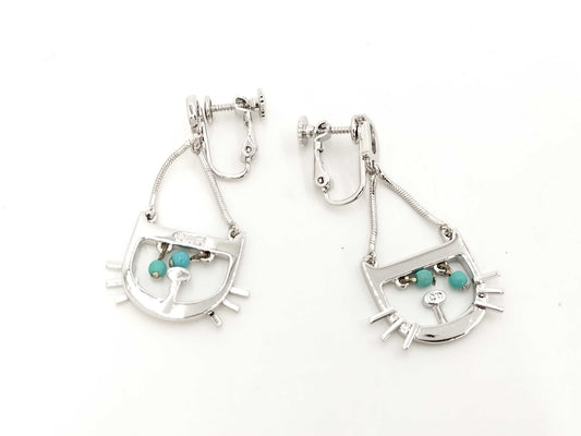Pair of Dior logo stone earrings