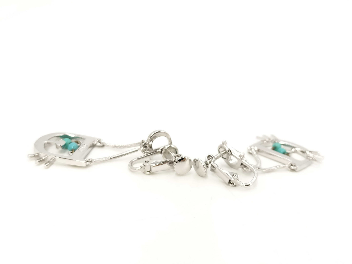 Pair of Dior logo stone earrings