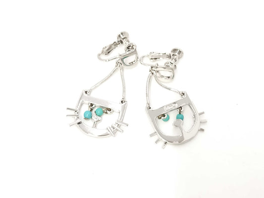 Pair of Dior logo stone earrings