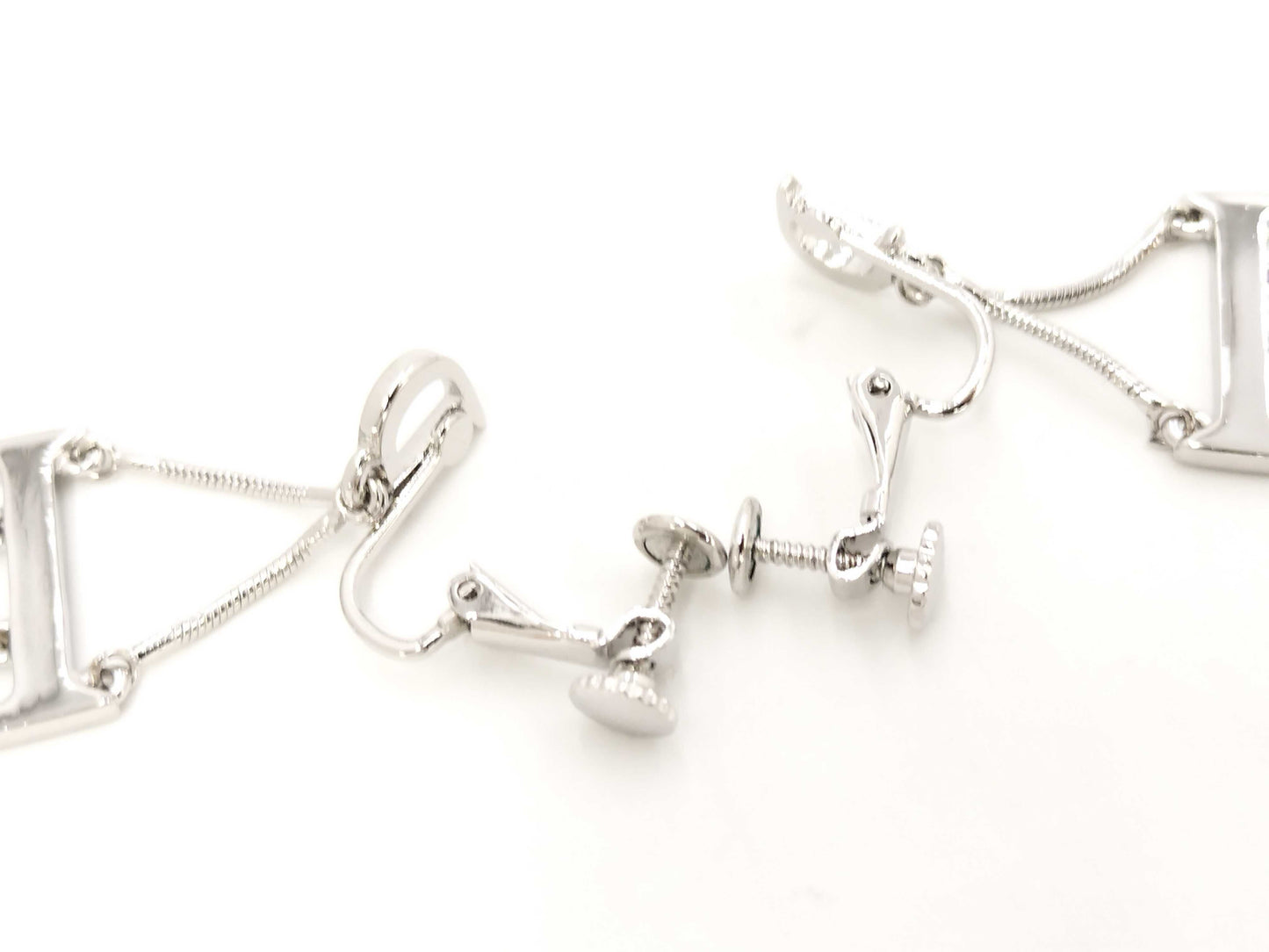 Pair of Dior logo stone earrings