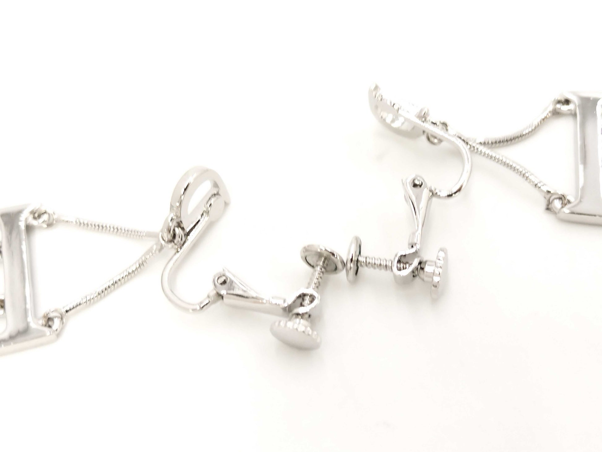 Pair of Dior logo stone earrings