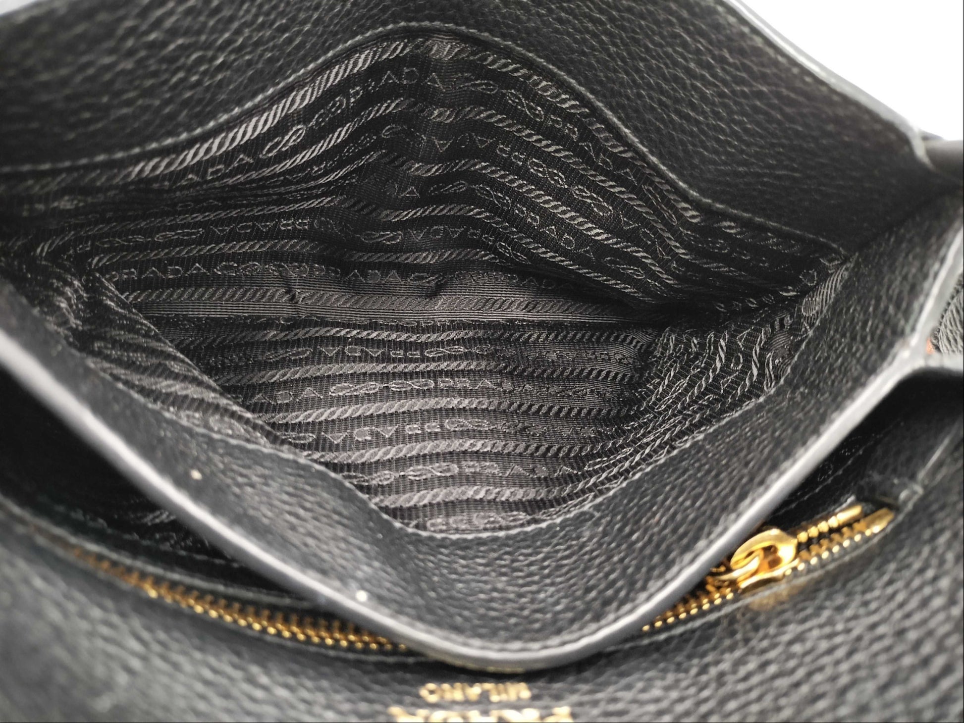 PRADA Vitello Dino Leather Shoulder Bag 1BH031 Shoulder Bag