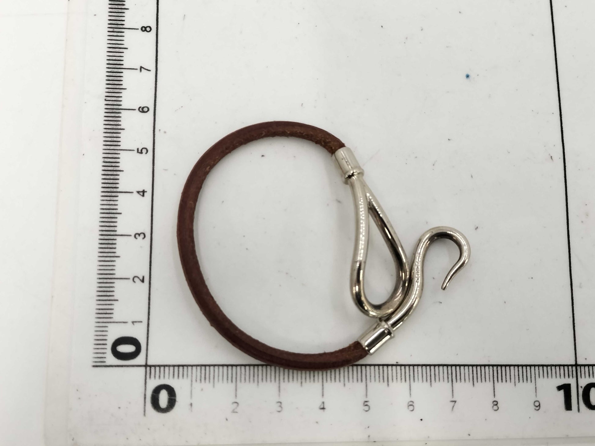 HERMES Choker/Brown Bracelet/Bangle