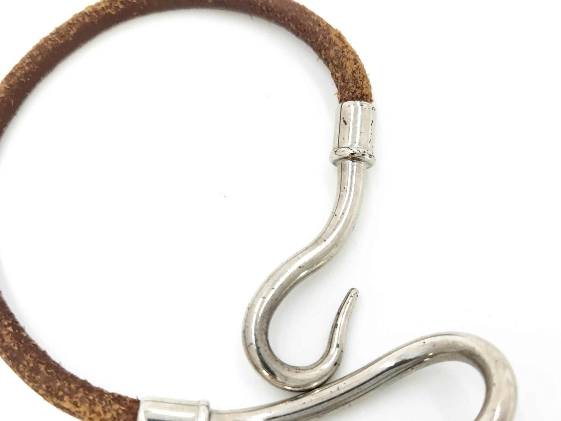 HERMES Choker/Brown Bracelet/Bangle