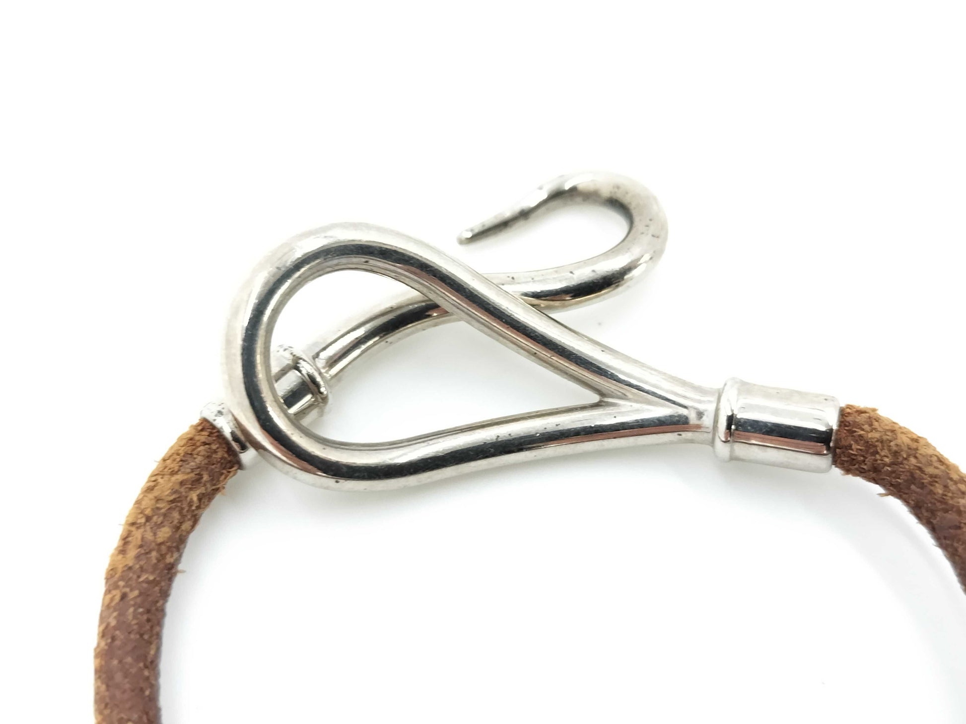 HERMES Choker/Brown Bracelet/Bangle