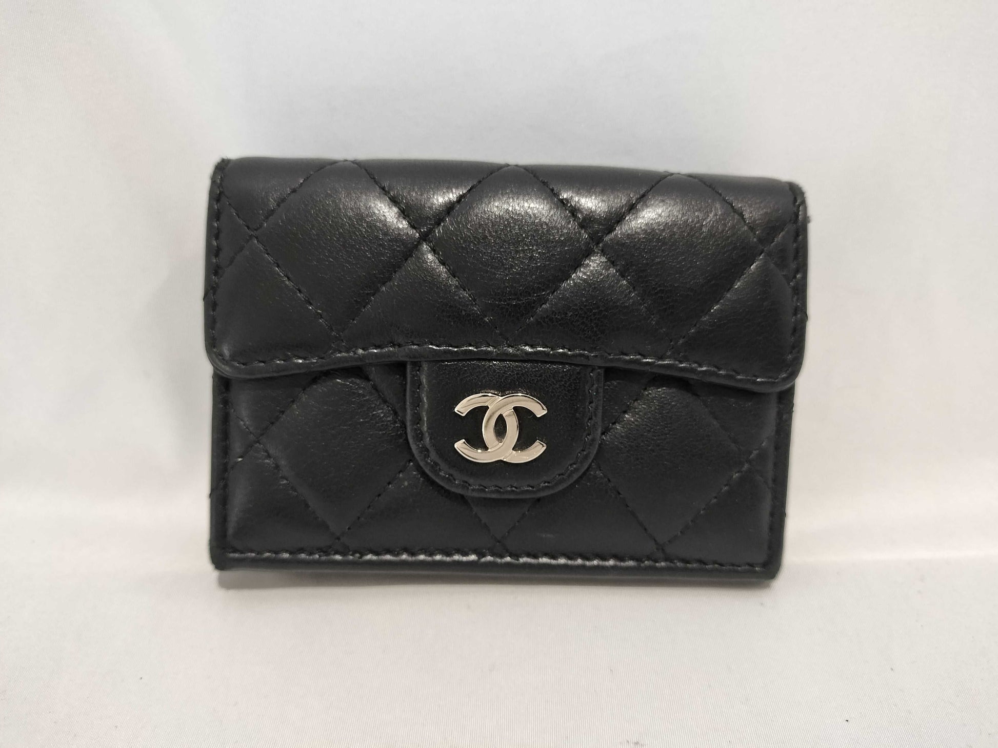 CHANEL Coco Mark Lambskin Compact Wallet