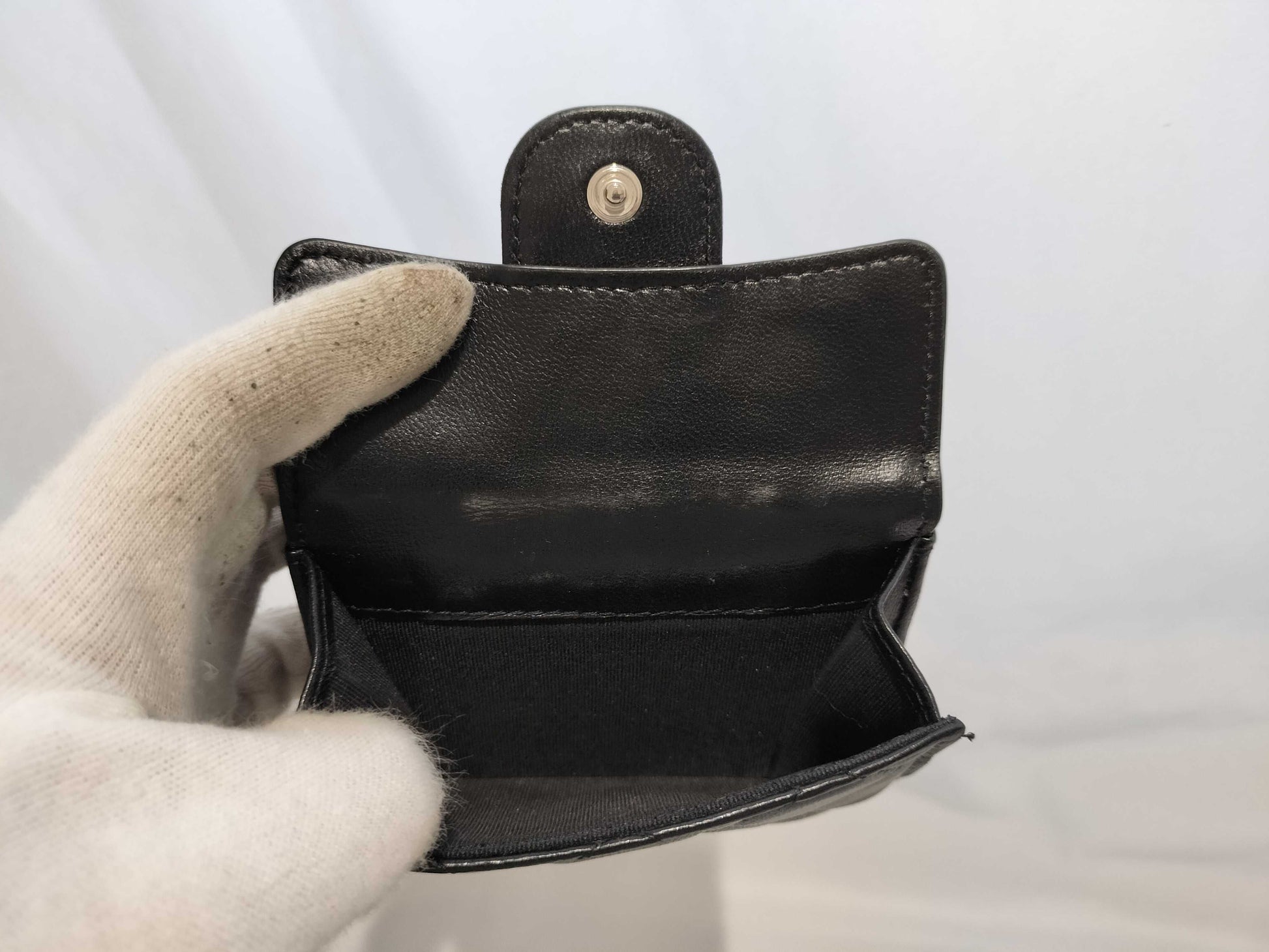 CHANEL Coco Mark Lambskin Compact Wallet