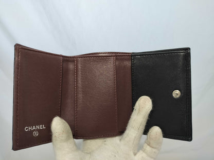 CHANEL Coco Mark Lambskin Compact Wallet