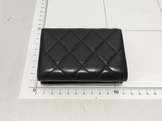 CHANEL Coco Mark Lambskin Compact Wallet