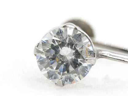 Diamond K14WG 1.3g Earrings 