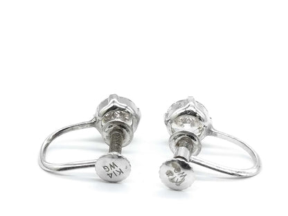 Diamond K14WG 1.3g Earrings 
