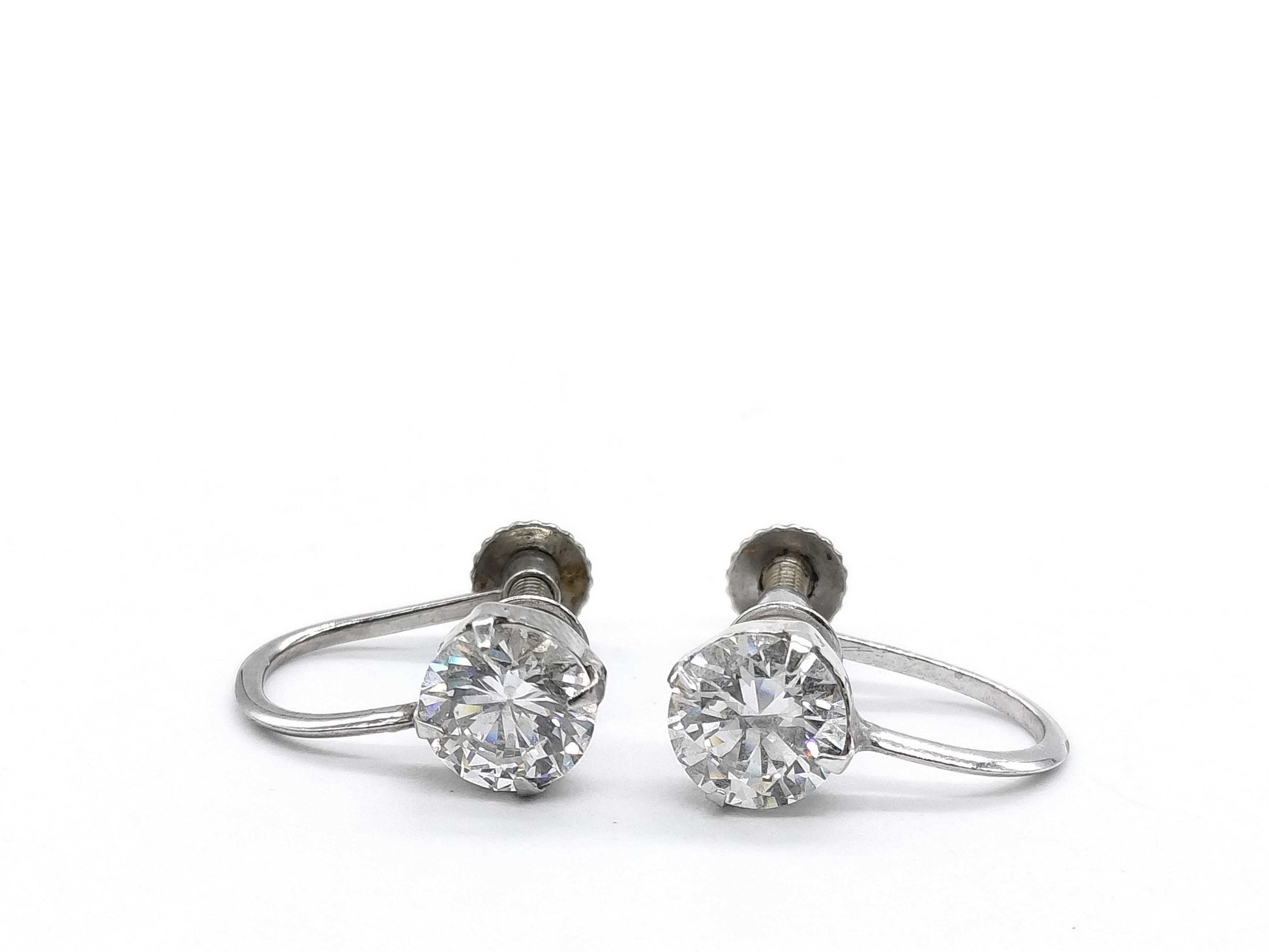 Diamond K14WG 1.3g Earrings 
