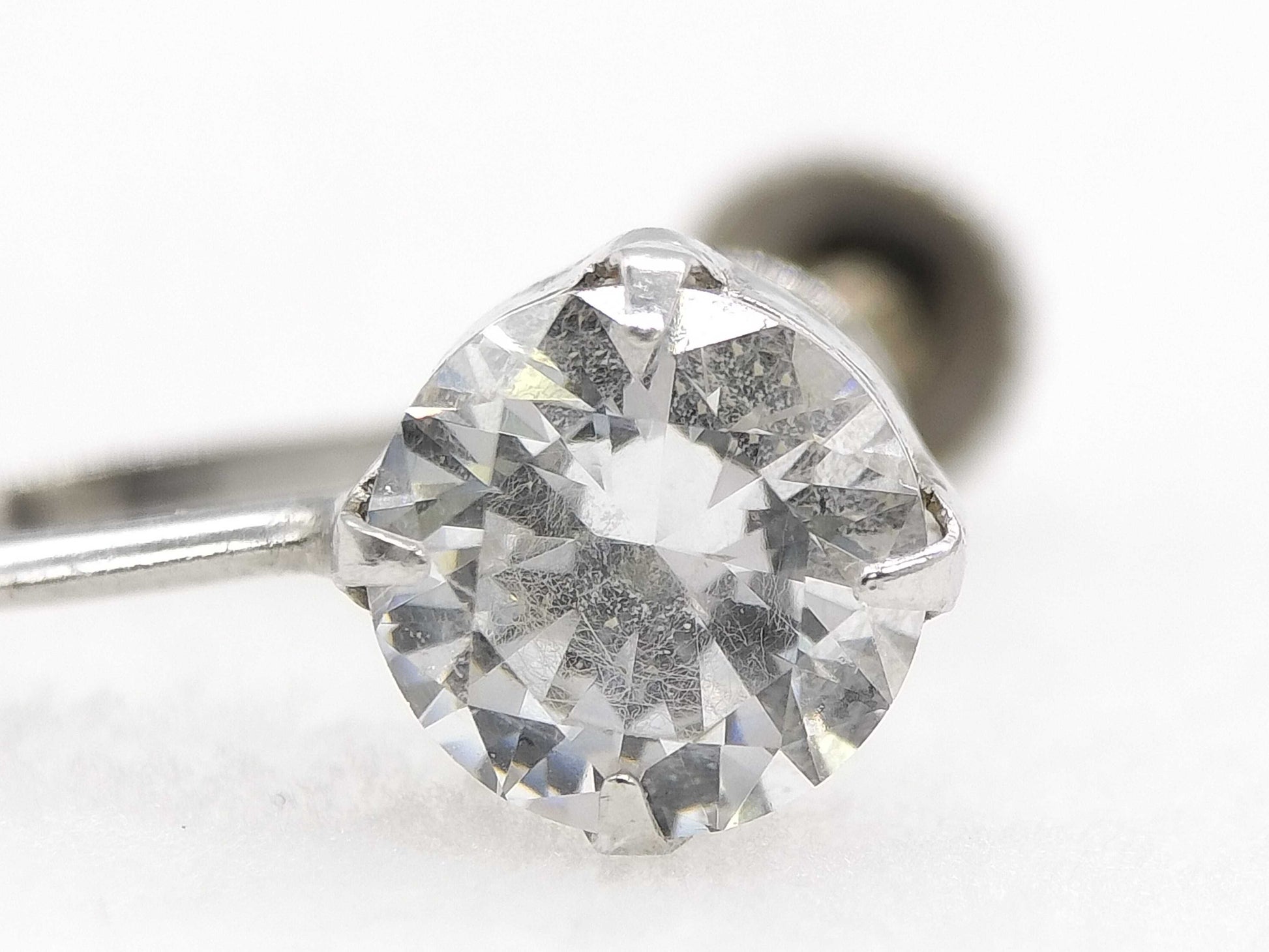 Diamond K14WG 1.3g Earrings 