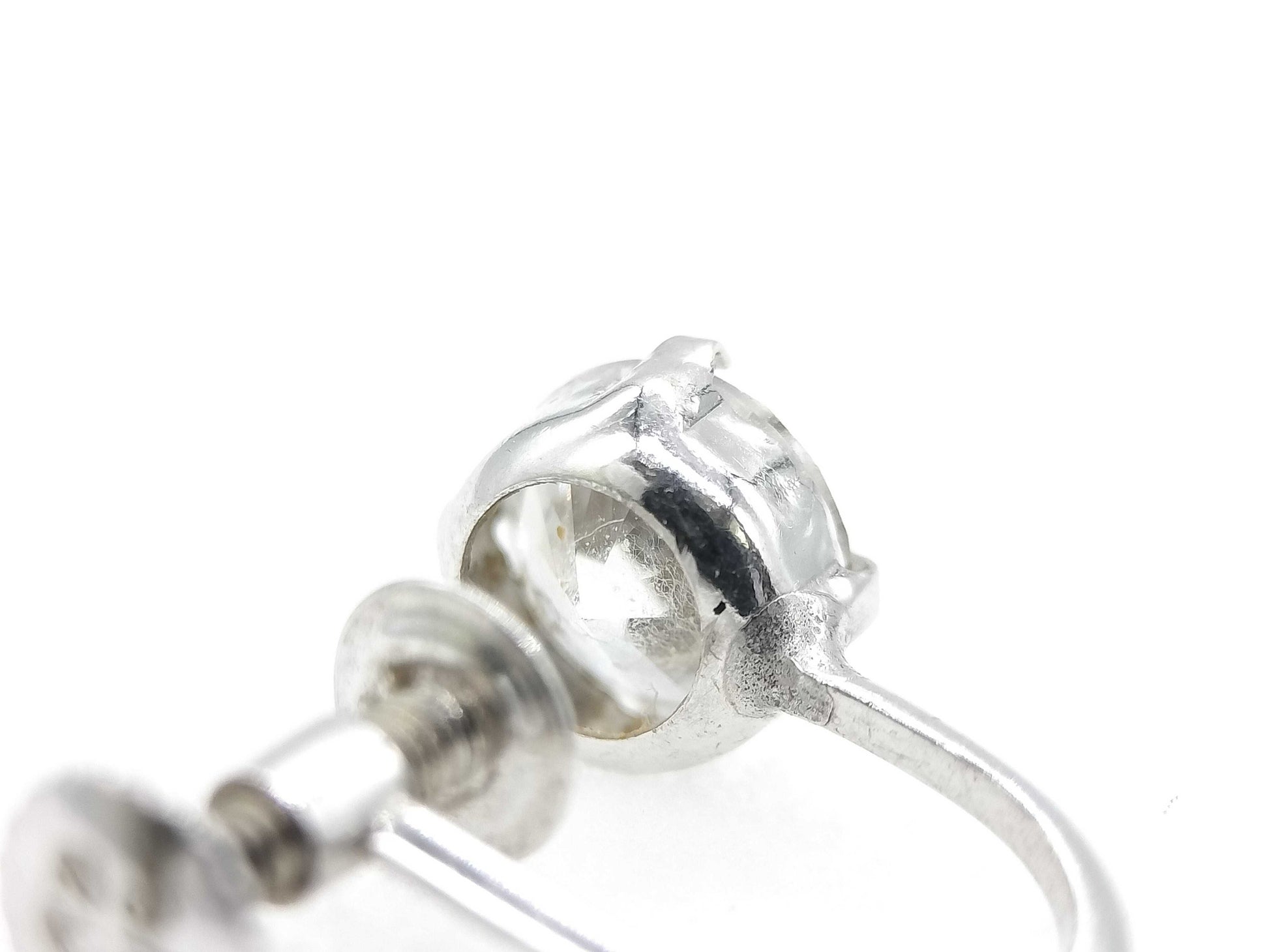 Diamond K14WG 1.3g Earrings 