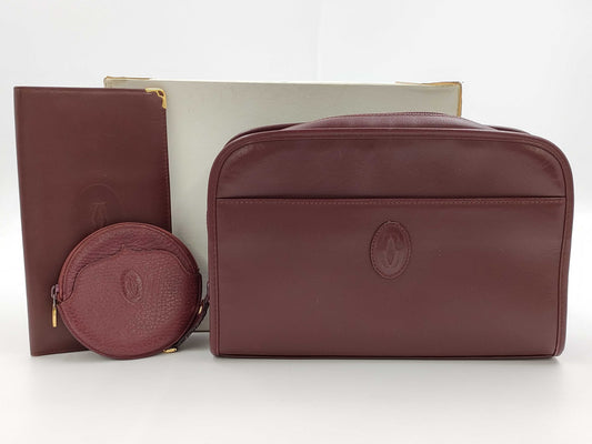 Cartier Bordeaux Second Bag, Long Wallet, Coin Purse, and Clutch Bag 