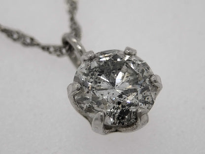 D 0.3ct Pt999/Pt850 0.9g Necklace 