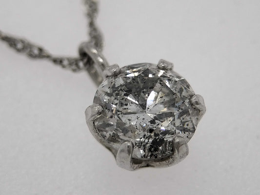 D 0.3ct Pt999/Pt850 0.9g Necklace 