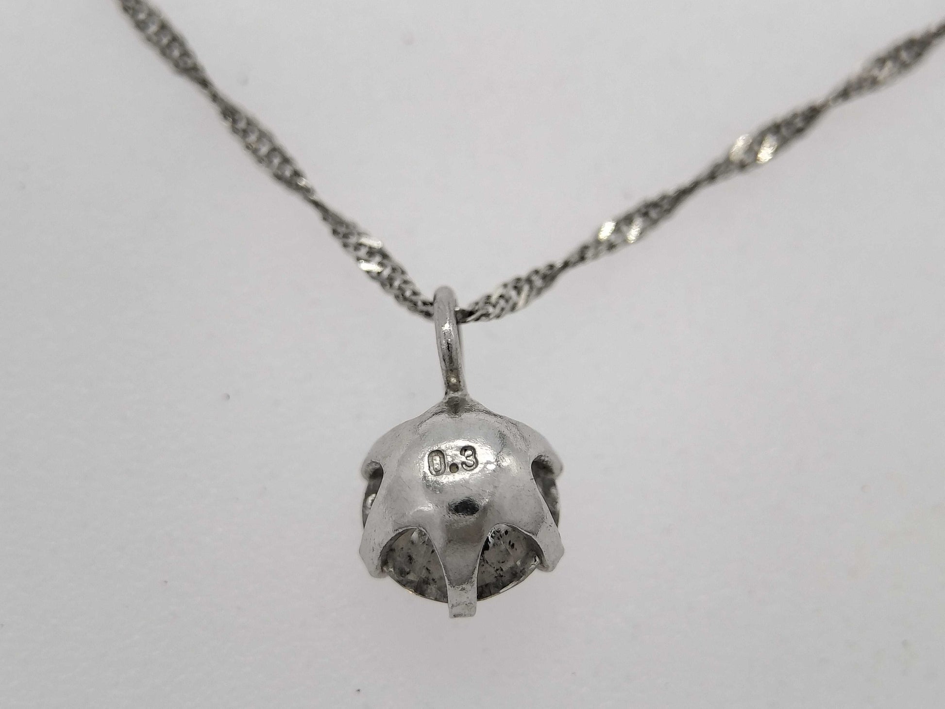 D 0.3ct Pt999/Pt850 0.9g Necklace 