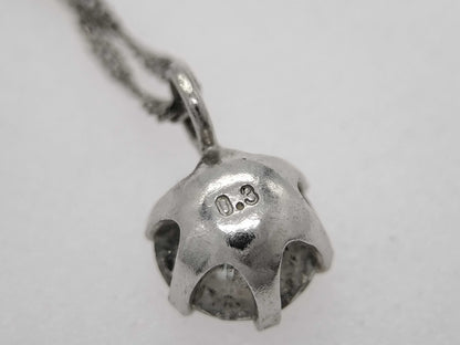 D 0.3ct Pt999/Pt850 0.9g Necklace 