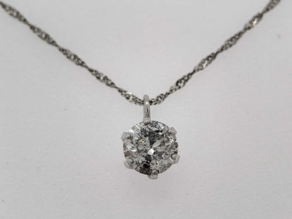 D 0.3ct Pt999/Pt850 0.9g Necklace 