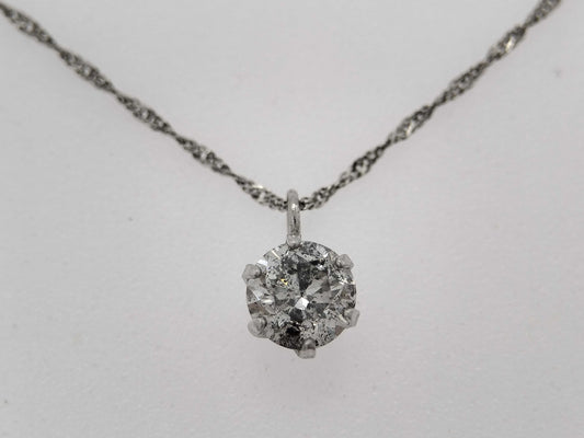 D 0.3ct Pt999/Pt850 0.9g Necklace 