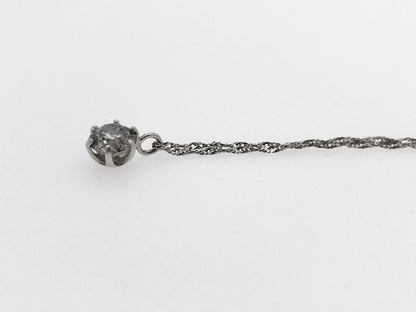 D 0.3ct Pt999/Pt850 0.9g Necklace 