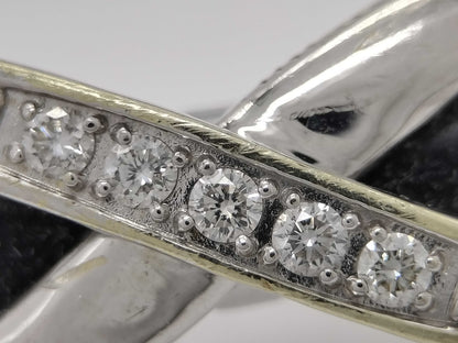 D0.10ct K10WG 6.9g Bracelet/Bangle 