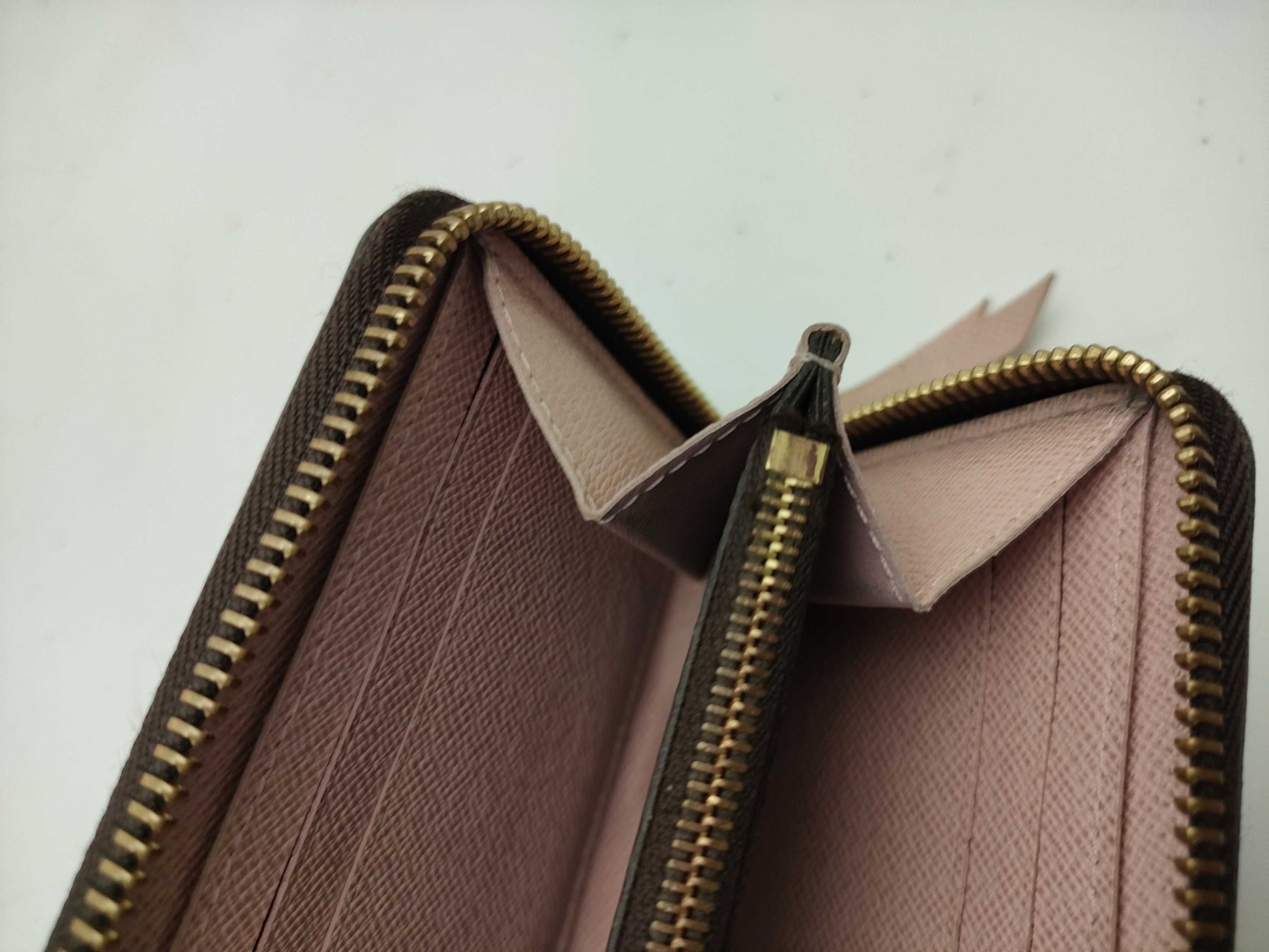 LOUIS VUITTON Damier N41626 Portefeuille Clemence Rose Ballerine Wallet