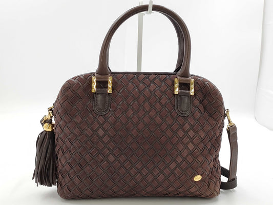 BALLY Suede 2-Way Shoulder Bag