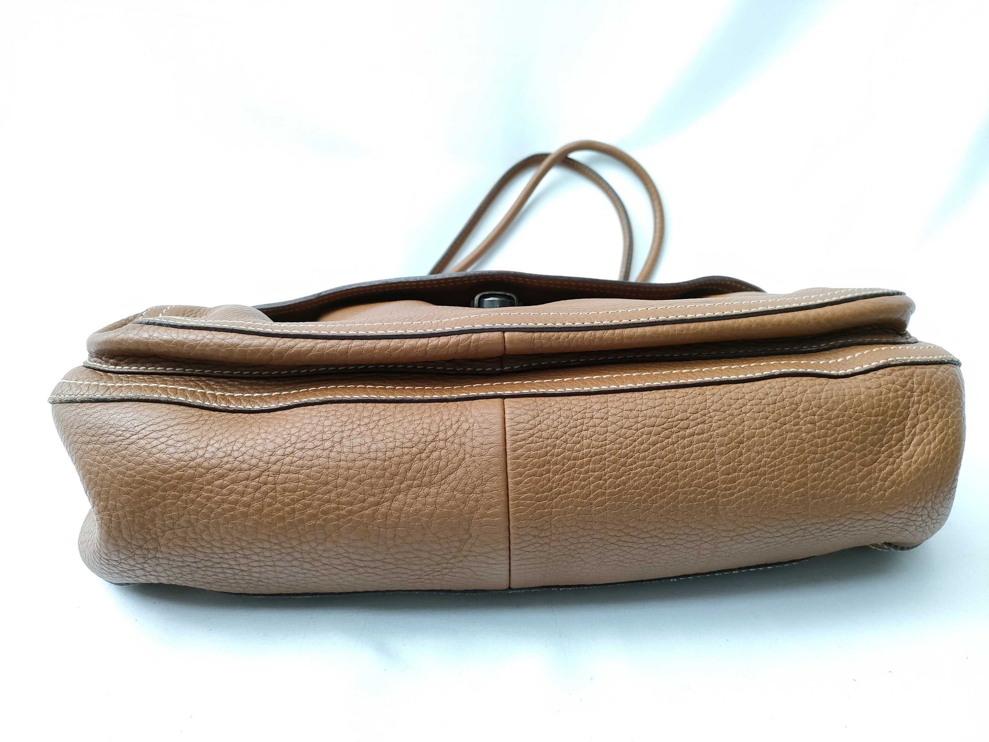 PRADA All Leather Handbag Brown Handbag