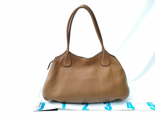 PRADA All Leather Handbag Brown Handbag