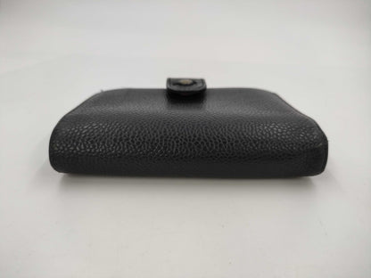 CHANEL Caviar Leather Folding Wallet and Long Wallet Set