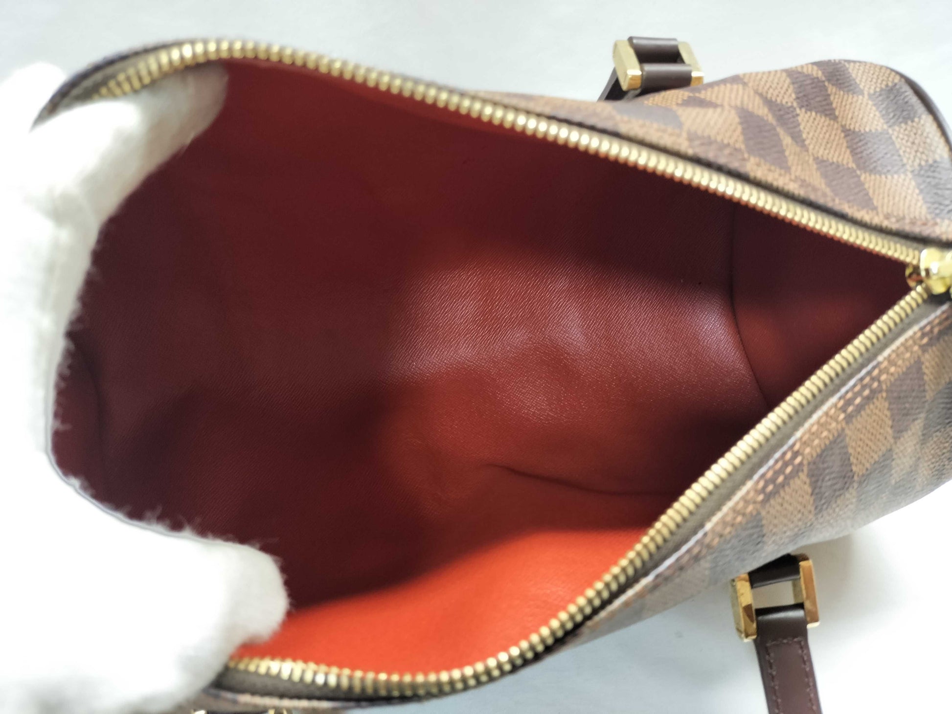 LOUIS VUITTON MB1024 Damier Papillon 30 Handbag with Pouch