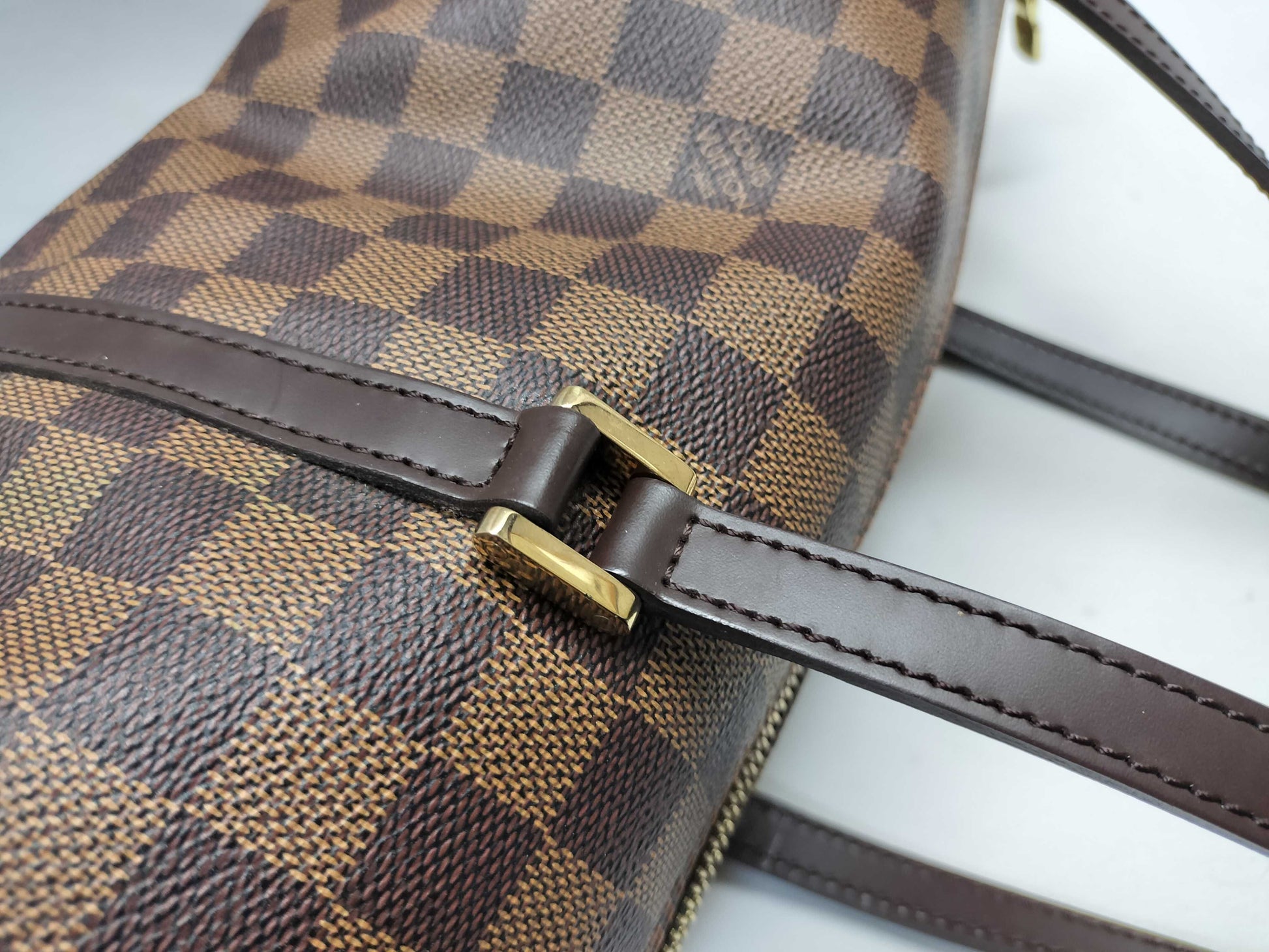LOUIS VUITTON MB1024 Damier Papillon 30 Handbag with Pouch